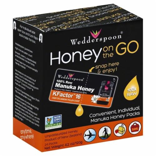 slide 1 of 1, Wedderspoon Raw Manuka Honey On-The-Go, 4.2 oz