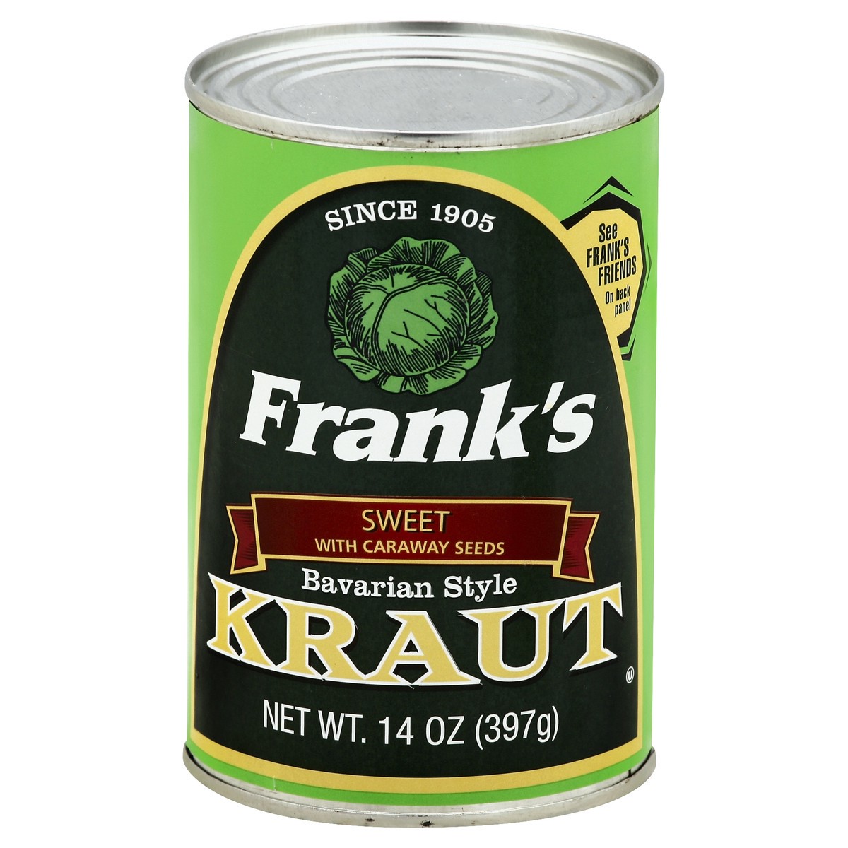 slide 2 of 2, Frank's Bavarian Style Sauerkraut, 14 oz