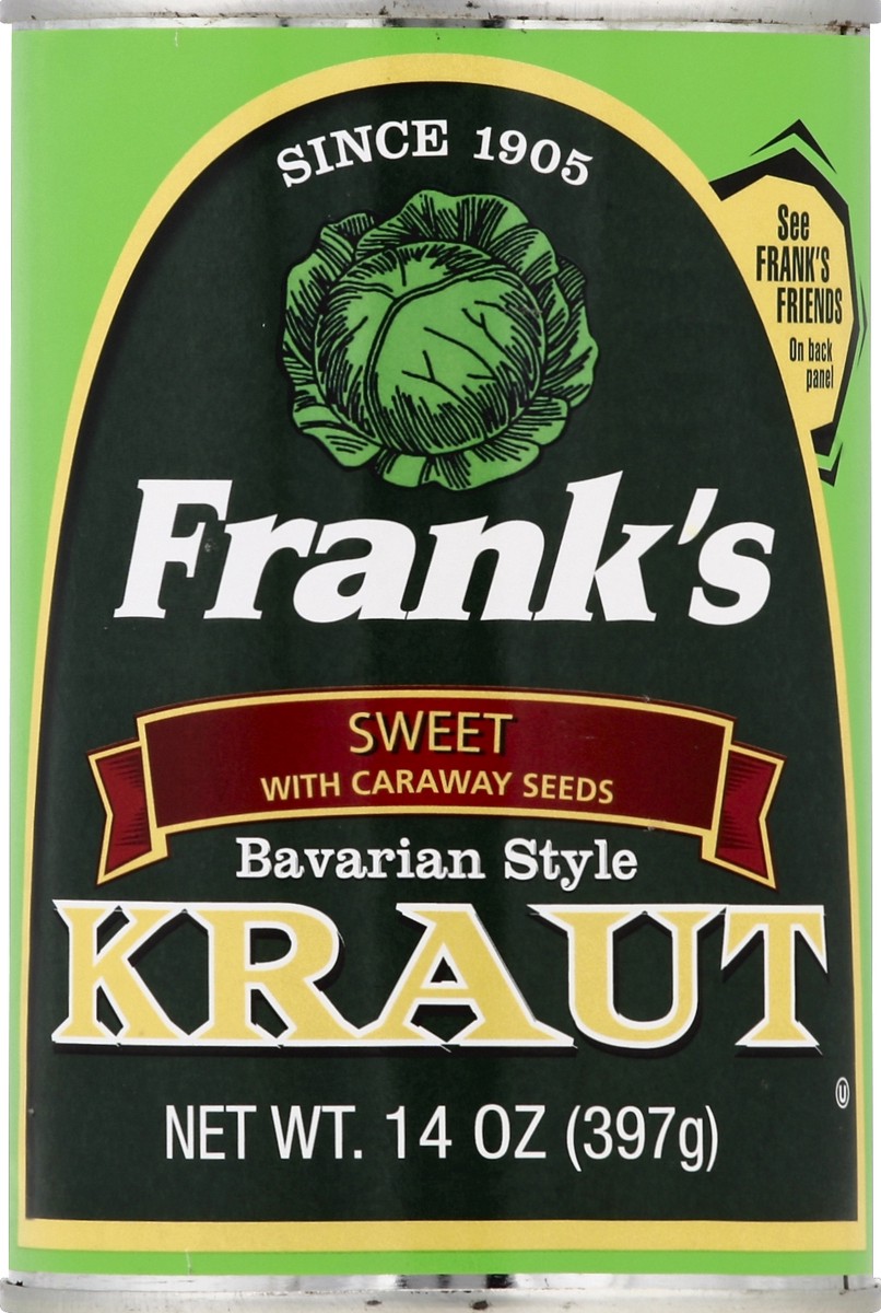 slide 1 of 2, Frank's Bavarian Style Sauerkraut, 14 oz