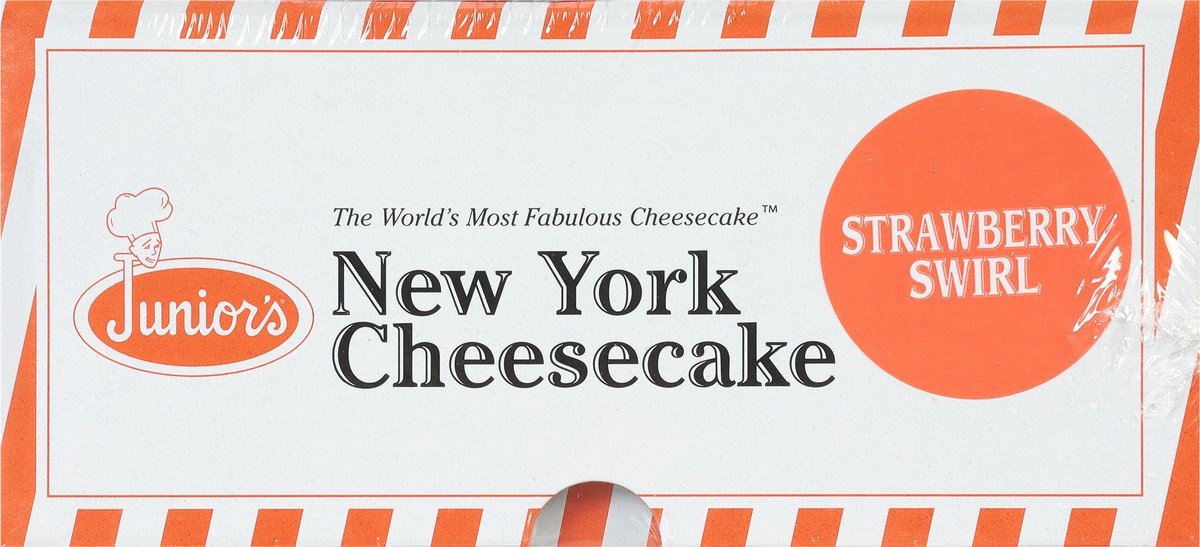 slide 3 of 9, Junior's 6 Inch New York Strawberry Swirl Cheesecake 24 oz, 24 oz