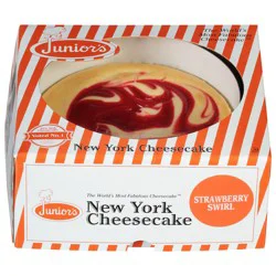 Junior's 6 Inch New York Strawberry Swirl Cheesecake 24 oz