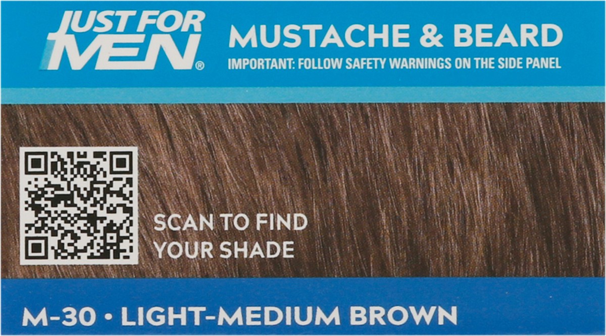 slide 9 of 9, Just for Men Light-Medium Brown M-30 Mustache & Beard Color 1 kit, 1 ct