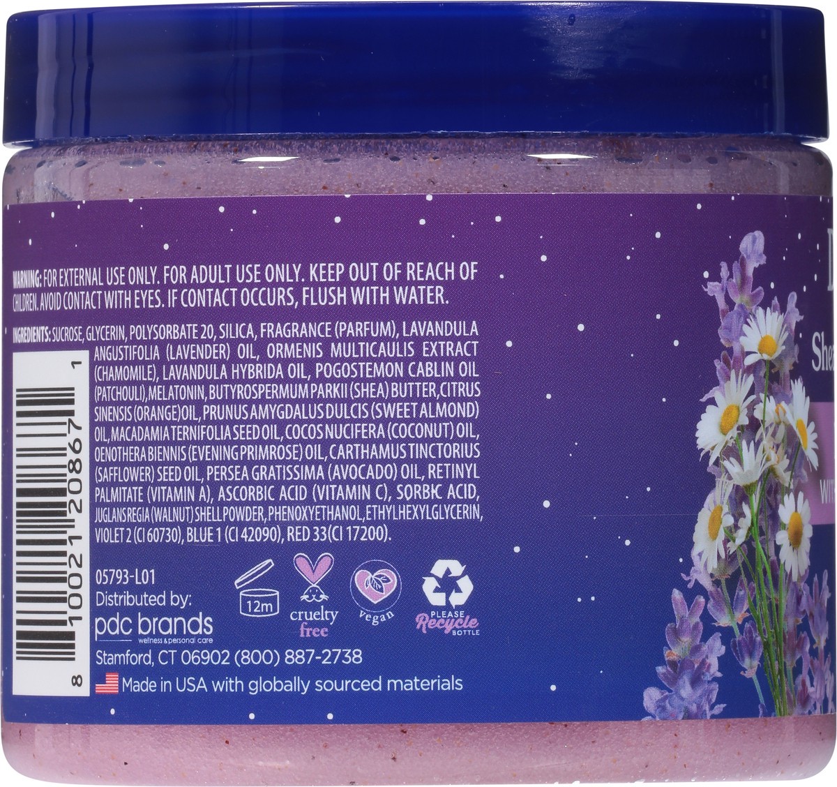 slide 3 of 10, Dr. Teal's Shea Sugar Scrub Melatonin, 19 oz