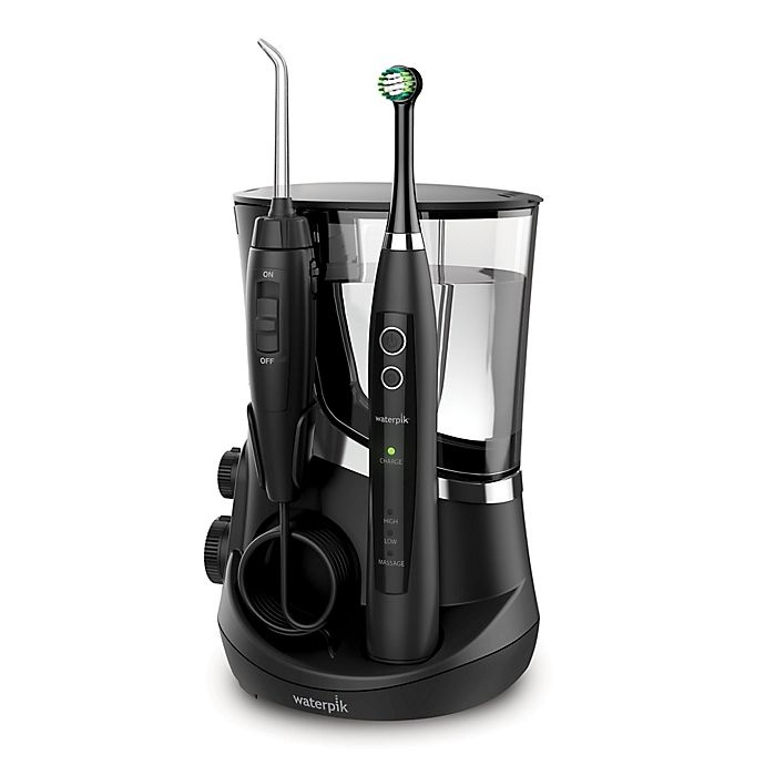 slide 1 of 4, Waterpik Complete Care 5.5 Flosser + Oscillating Toothbrush System - Black, 1 ct