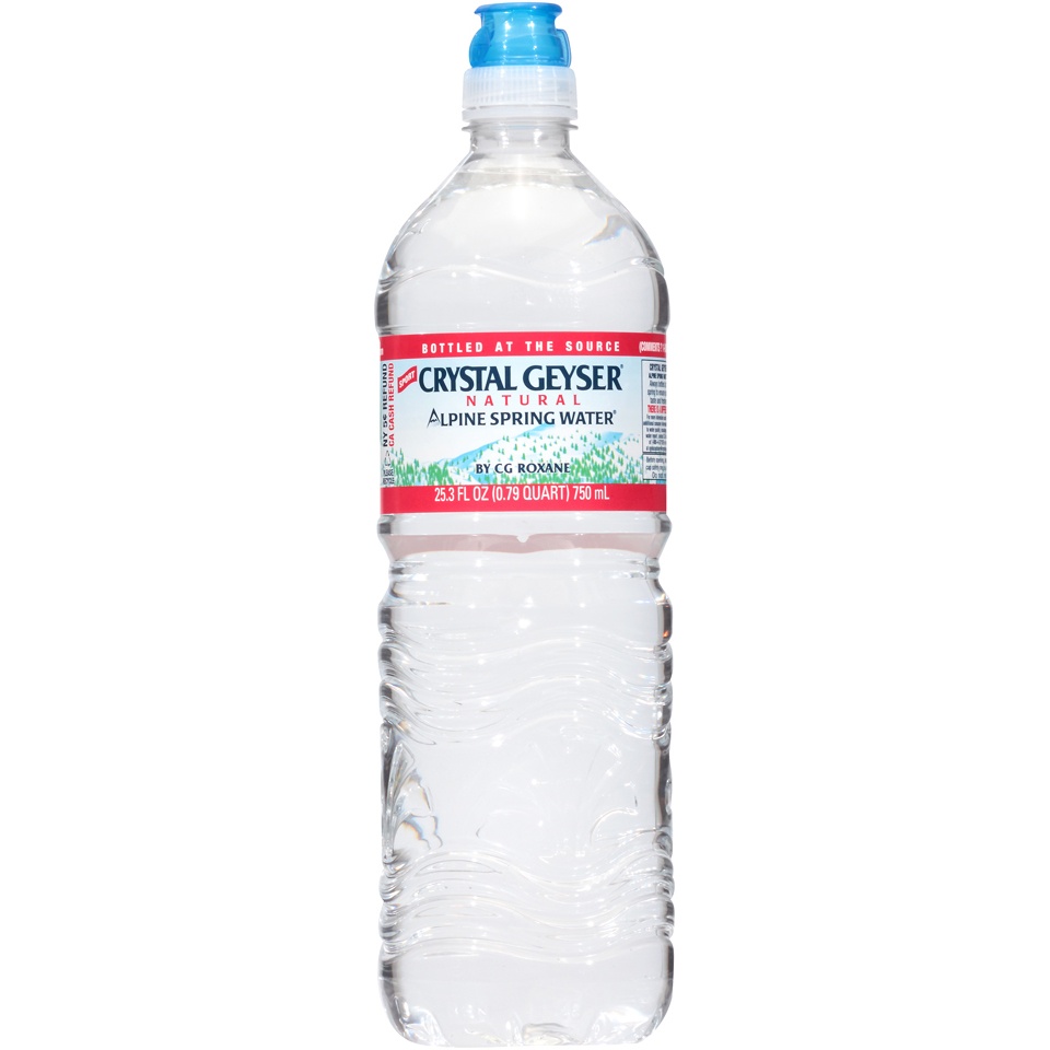 slide 1 of 4, Crystal Geyser Natural Alpine Spring Water Bottle, 25.3 oz