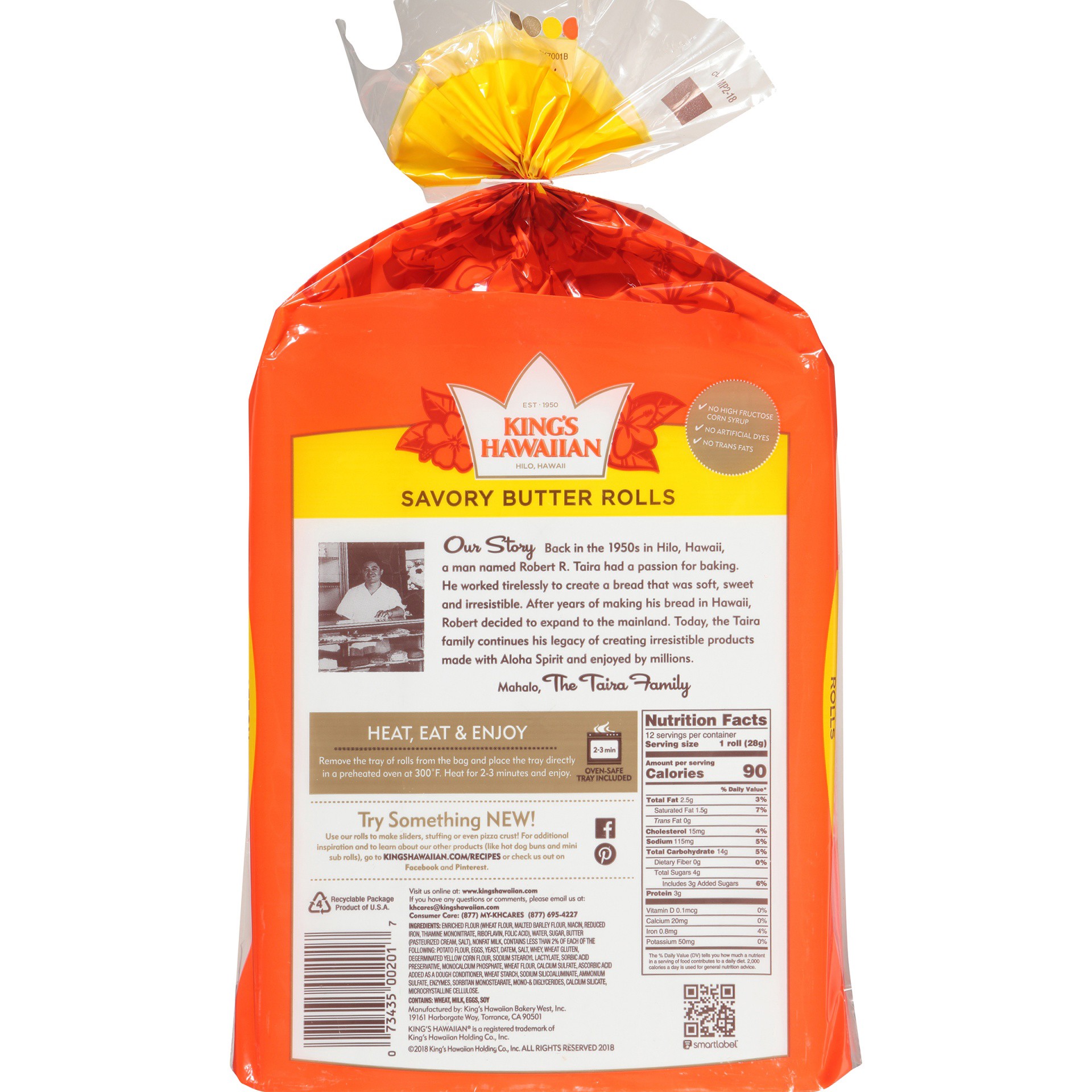 slide 6 of 9, King's Hawaiian Savory Butter Rolls, 12 ct