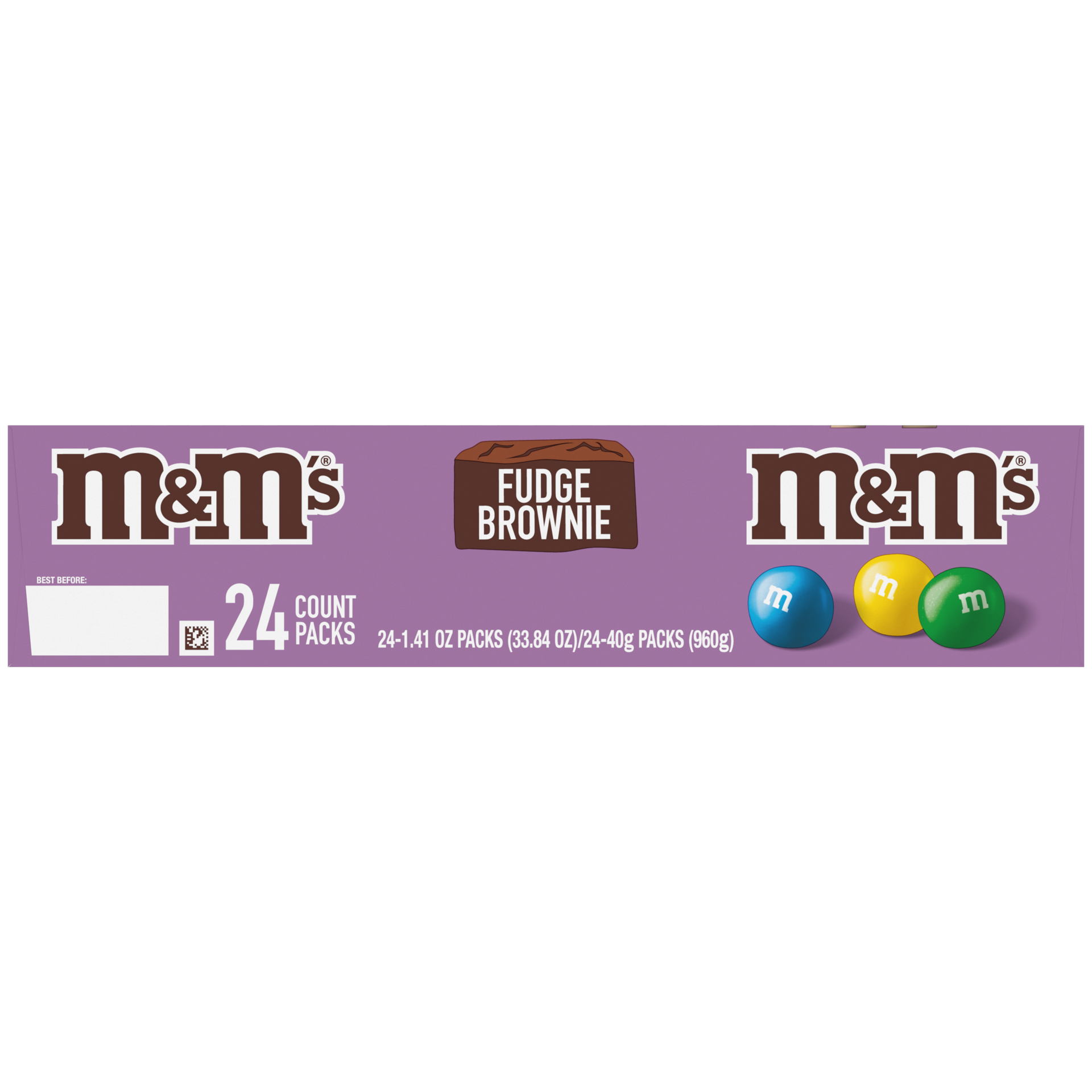 slide 3 of 5, M&M's Chocolate Candy Full Size Bulk Pack, Fudge Brownie, 1.41 oz, 24 ct, 33.84 oz
