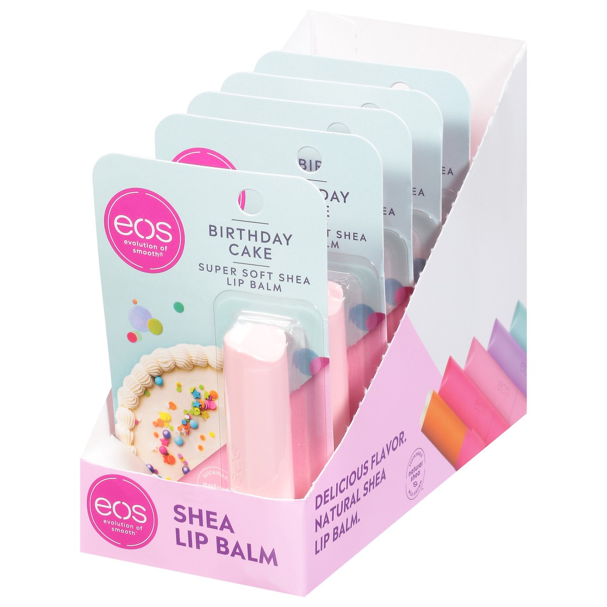 slide 5 of 9, eos Super Soft Shea Birthday Cake Lip Balm 1 ea, 1 ct