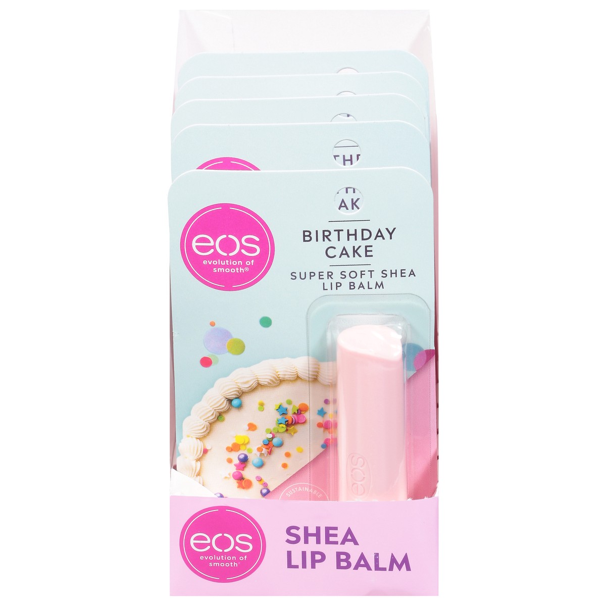 slide 7 of 9, eos Super Soft Shea Birthday Cake Lip Balm 1 ea, 1 ct