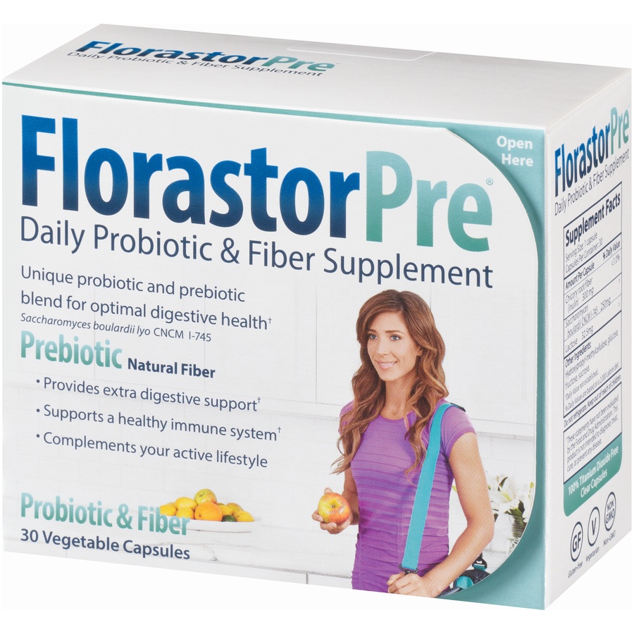 slide 3 of 6, Florastor Pre Daily Probiotic and Fiber Supplement, 30 ct