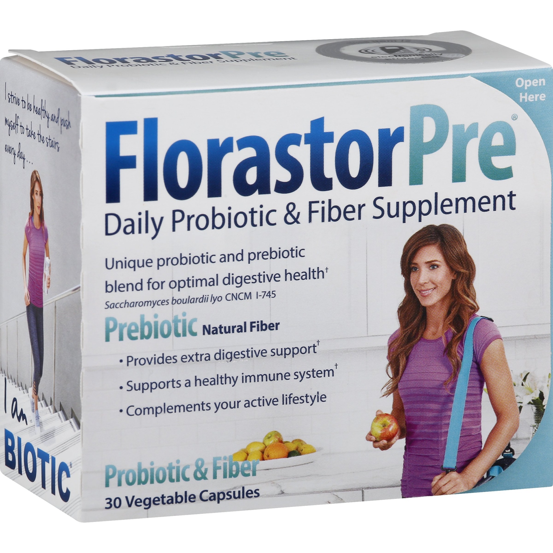 slide 1 of 6, Florastor Pre Daily Probiotic and Fiber Supplement, 30 ct