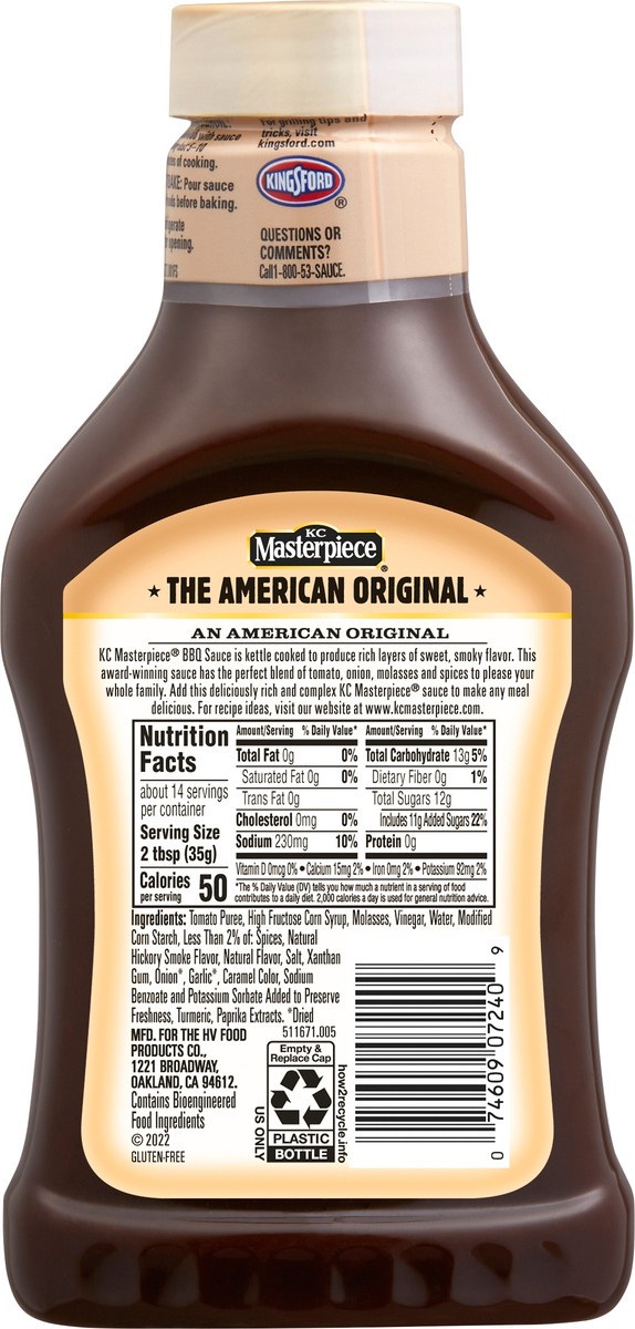 slide 3 of 7, KC Masterpiece Barbecue Sauce, 18.0 oz