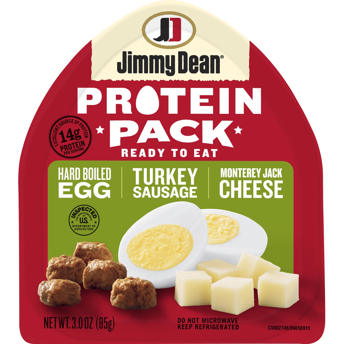 slide 1 of 1, Jimmy Dean Hardboiled Egg Turkey Sausage And Monterey Jack Cheese Protein Pack, 3 oz