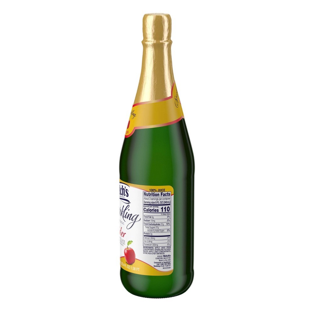 slide 3 of 4, Welch's Sparkling Cider Glass Bottles, 25.4 fl oz