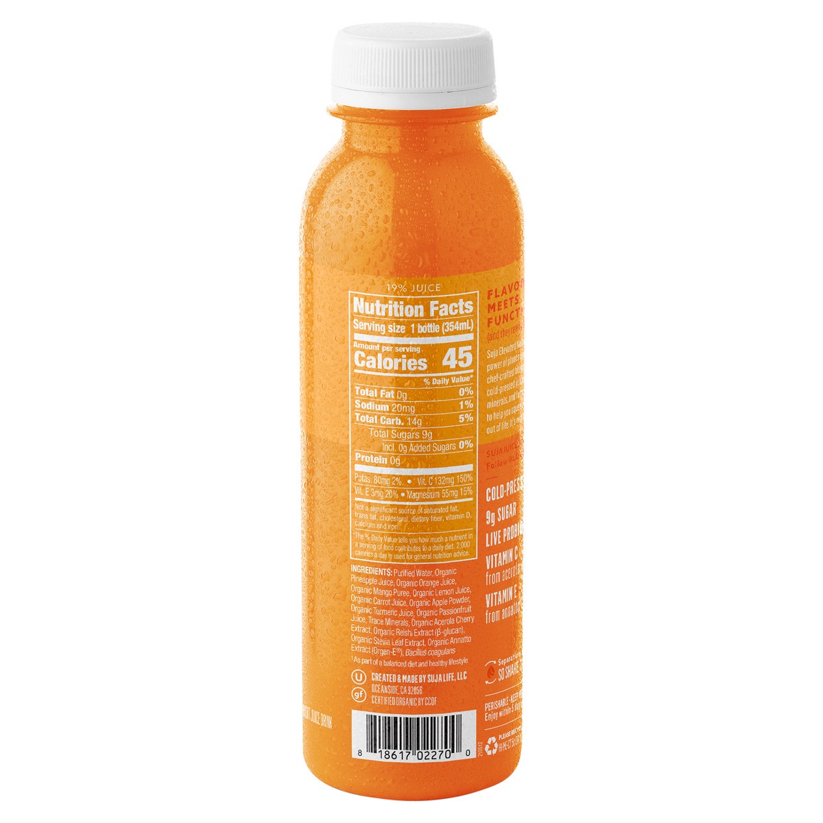 slide 2 of 11, Suja Organic Carrot Mango Immunity Cold-Pressed Juice 12oz., 12 fl oz
