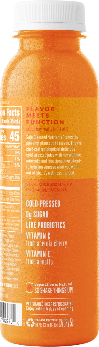 slide 8 of 11, Suja Organic Carrot Mango Immunity Cold-Pressed Juice 12oz., 12 fl oz