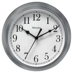 Westclox 9" Round Gray Wall Clock