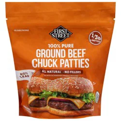 First Street Patties Ground Beef Chuck