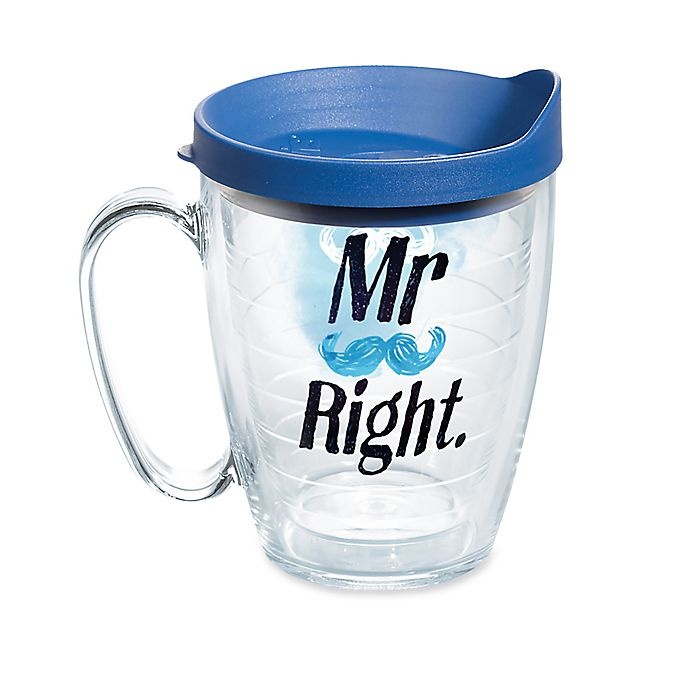 slide 1 of 1, Tervis Mr. Right Mustache Mug with Lid, 16 oz