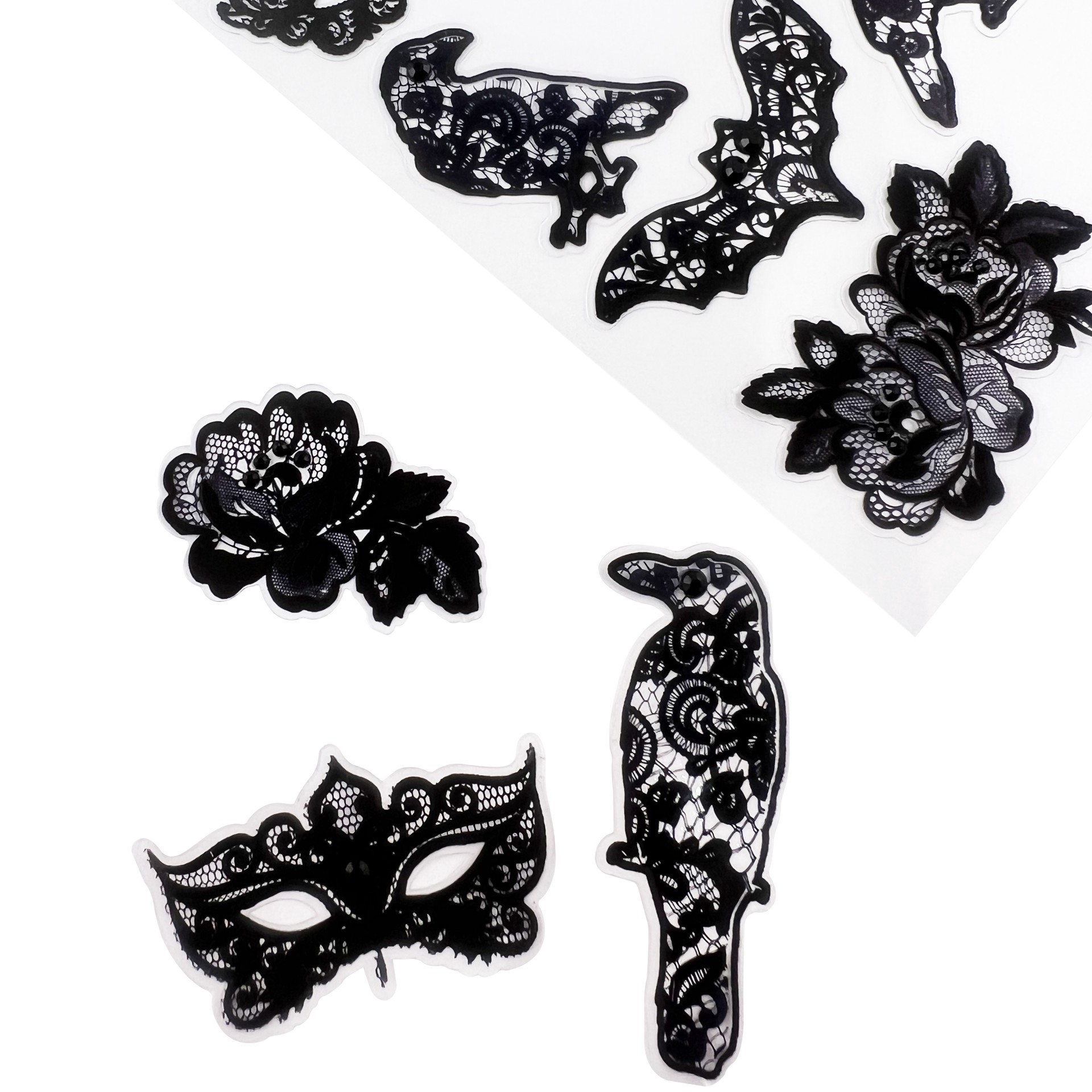 slide 2 of 3, Regency Lace Stickers By Recollections, 4 in x 6 in