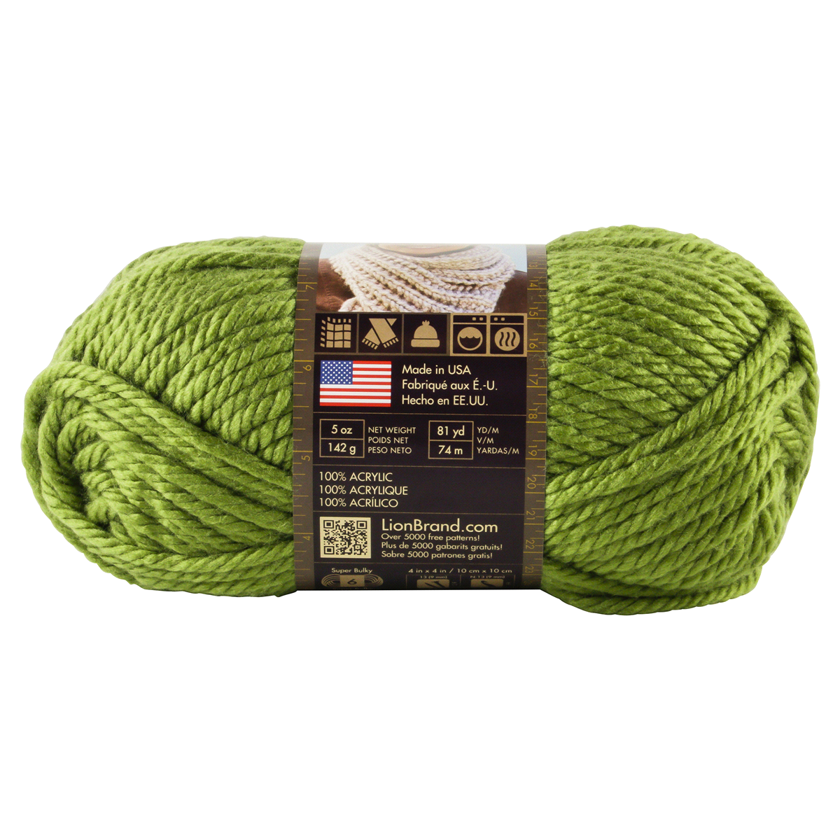 slide 2 of 3, Lion Brand Yarn Hometown USA Oklahoma City Green, 64 yd