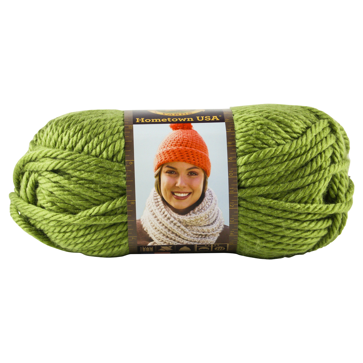 slide 1 of 3, Lion Brand Yarn Hometown USA Oklahoma City Green, 64 yd