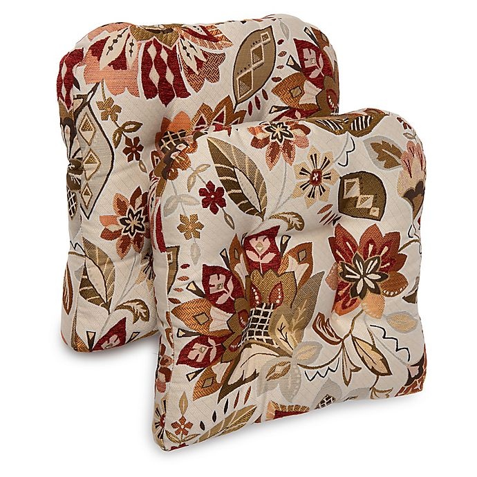 slide 1 of 1, Brentwood Originals Falisha Non-Skid Chair Pads - Rust, 2 ct