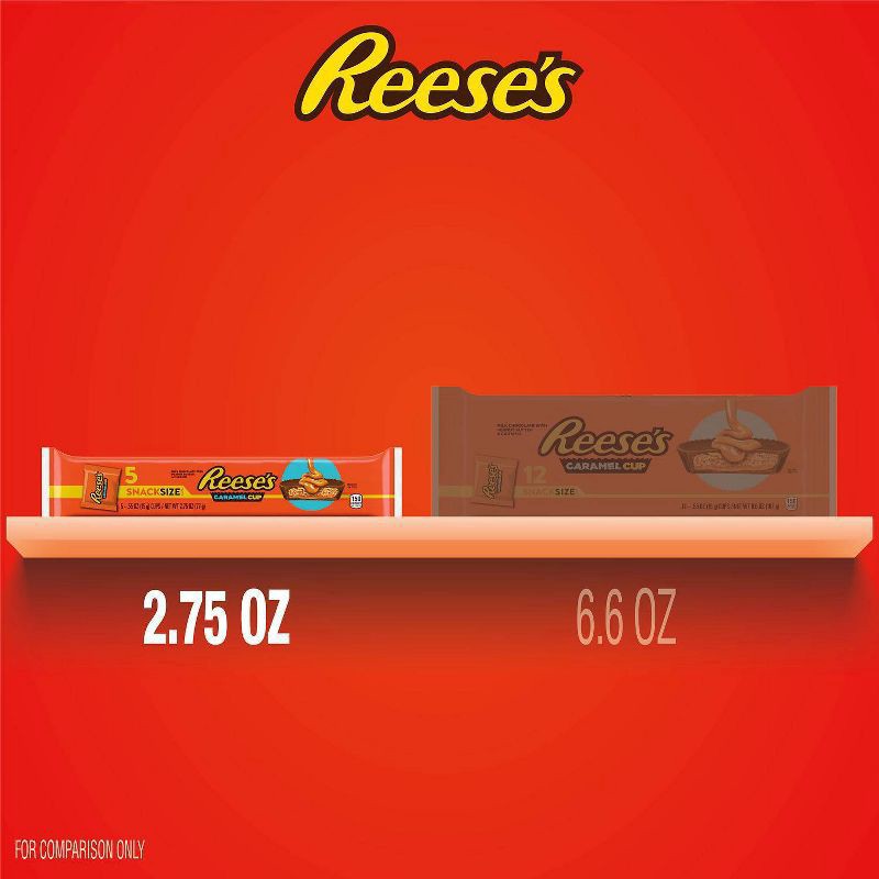slide 8 of 9, Reese's Milk Chocolate Peanut Butter Cups with Caramel - 2.75oz, 2.75 oz