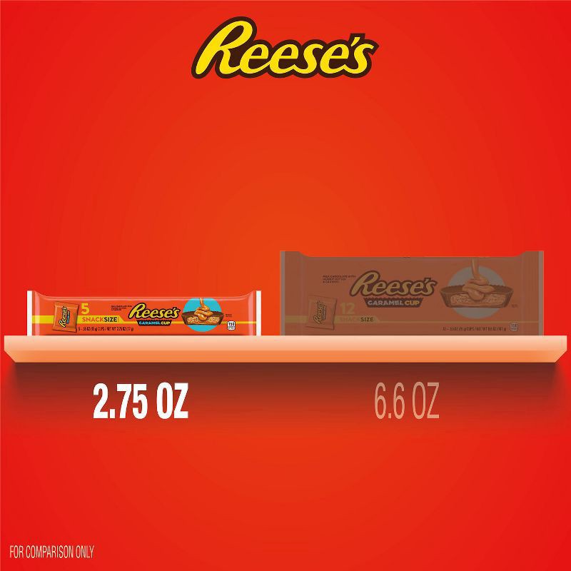 slide 3 of 9, Reese's Milk Chocolate Peanut Butter Cups with Caramel - 2.75oz, 2.75 oz