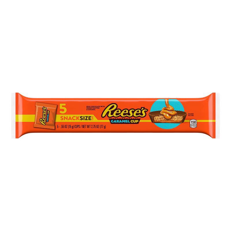 slide 1 of 9, Reese's Milk Chocolate Peanut Butter Cups with Caramel - 2.75oz, 2.75 oz