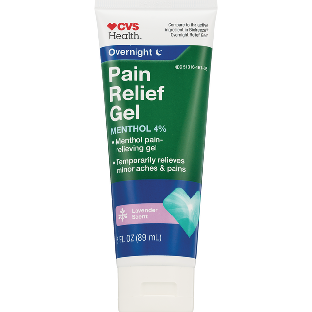 slide 1 of 1, Cvs Health Overnight Pain Relief Gel With Lavender, 3 oz