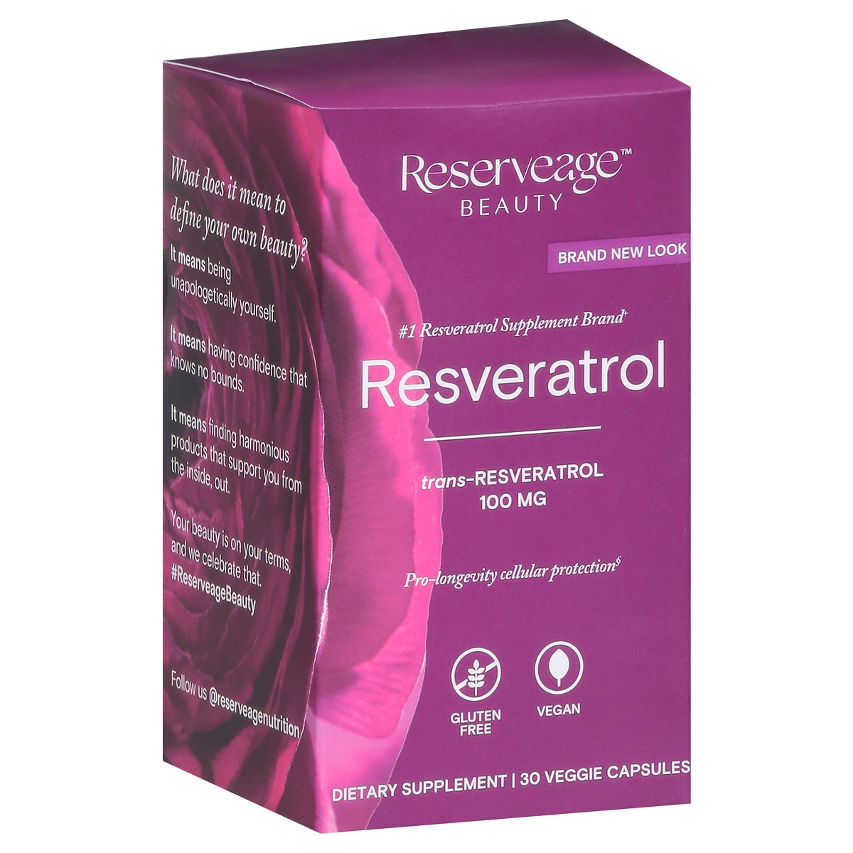 slide 7 of 14, Reserveage Veggie Capsules 100 mg Resveratrol 30 Capsules, 30 ct