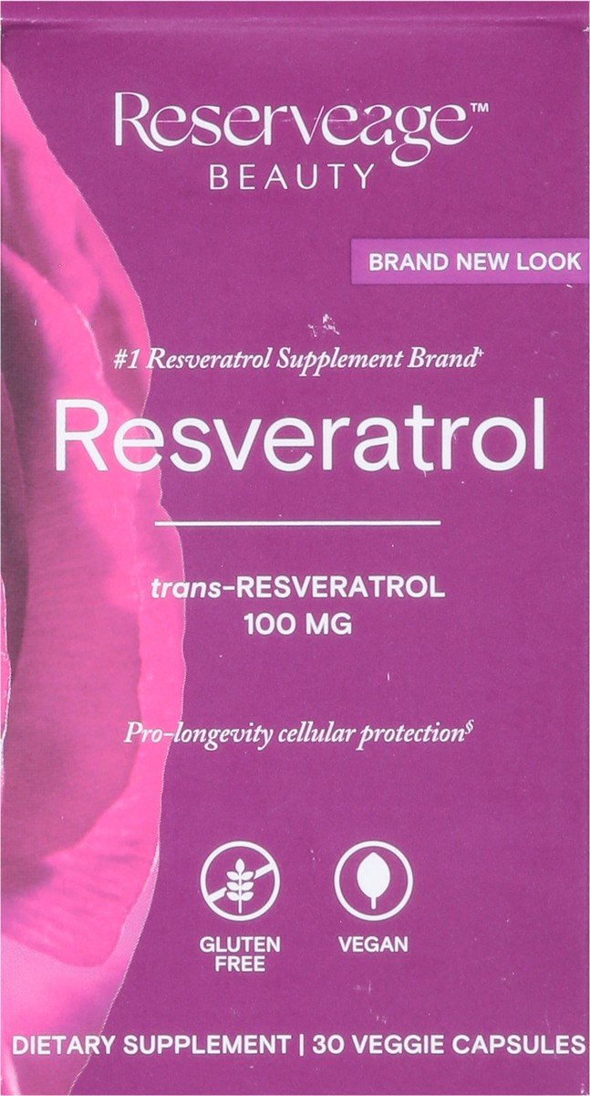slide 13 of 14, Reserveage Veggie Capsules 100 mg Resveratrol 30 Capsules, 30 ct