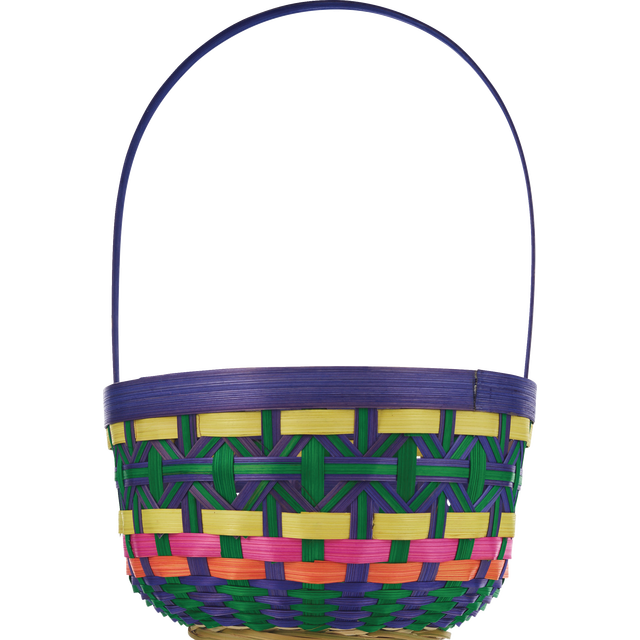 slide 1 of 1, COTTONDALE Ea Round Bamboo Handle Bskt -Large, 1 ct