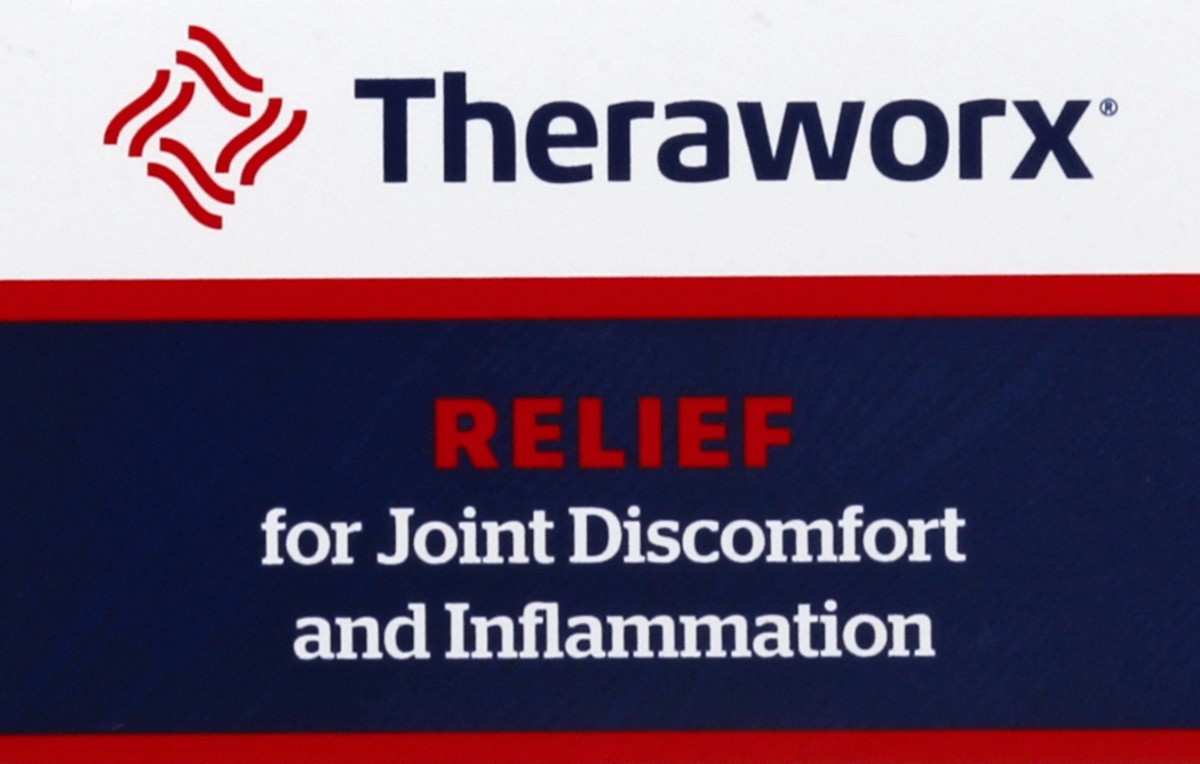 slide 11 of 12, Theraworx LG/XL Compression Knee Sleeve + Topical Foam 1 ea, 3.1 oz