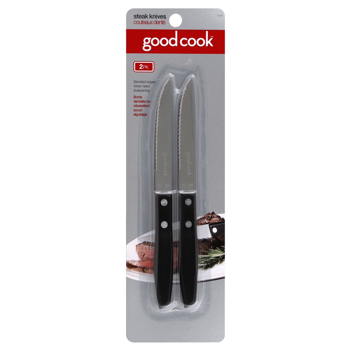 slide 2 of 2, Good Cook Steak Knives, 2 ct