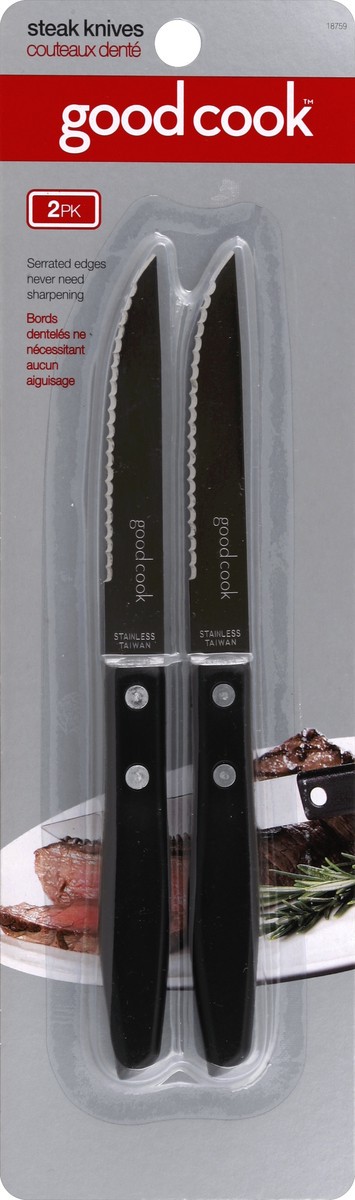 slide 1 of 2, Good Cook Steak Knives, 2 ct