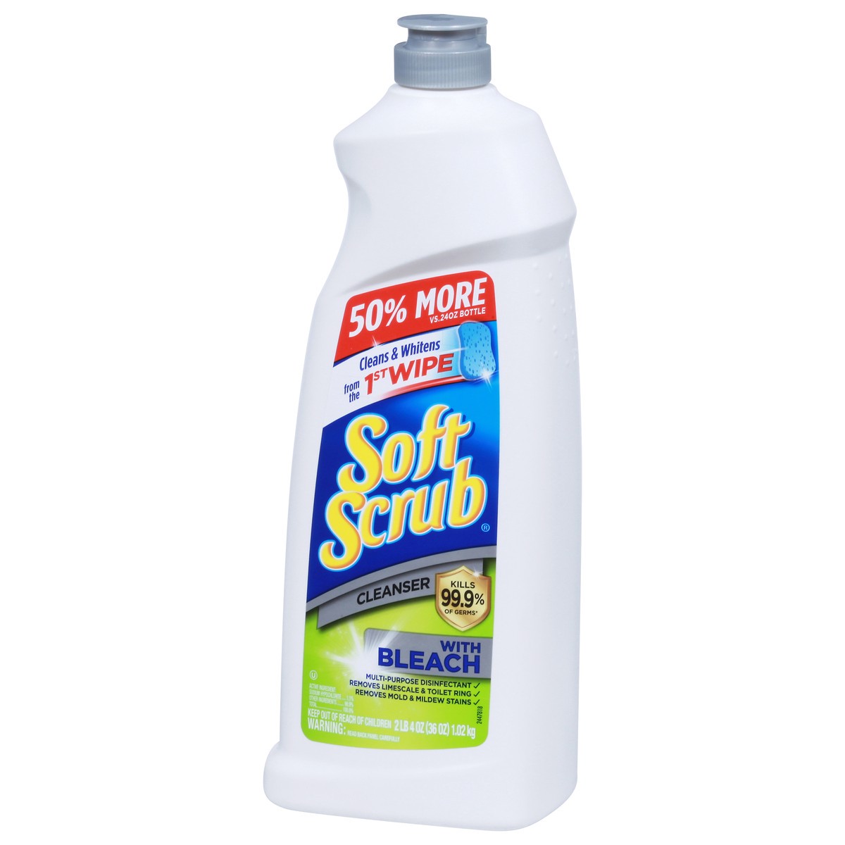 slide 5 of 9, Soft Scrub Cleanser with Bleach 36 oz, 36 oz