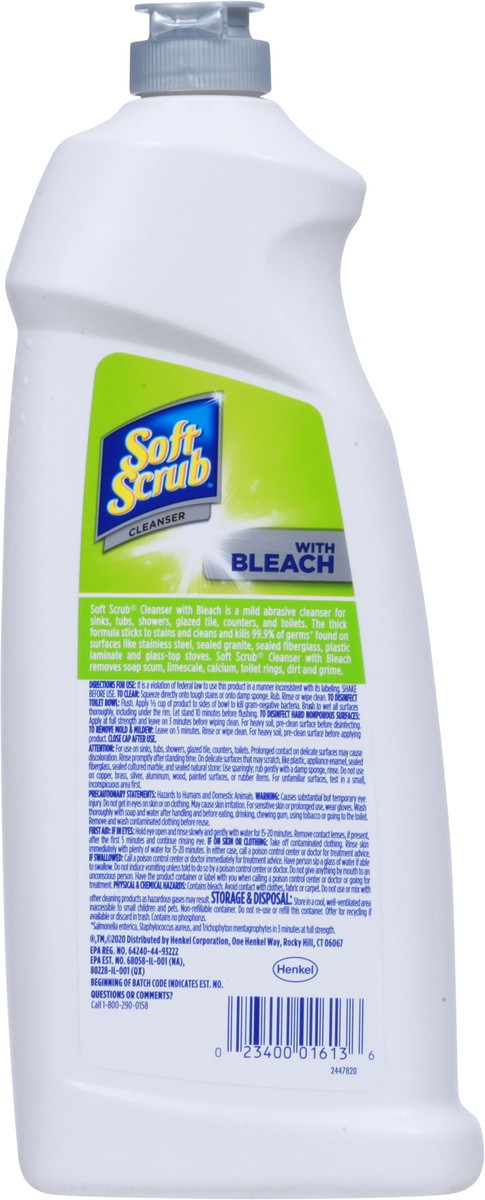 slide 2 of 9, Soft Scrub Cleanser with Bleach 36 oz, 36 oz