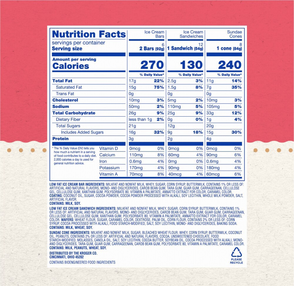 slide 3 of 6, Kroger Variety Pack Frozen Novelties, 32 ct