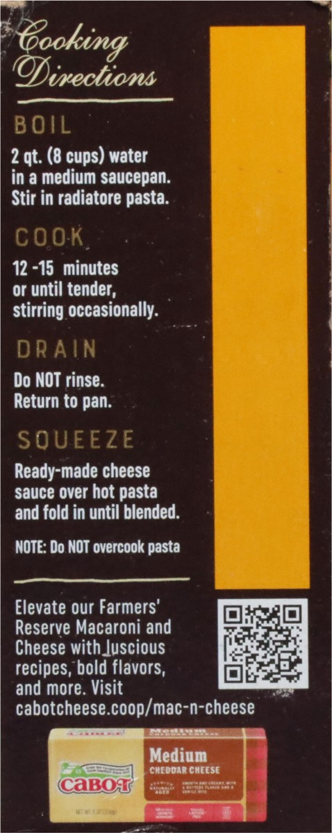 slide 9 of 9, Cabot Farmers Reserve Yellow Cheddar Mac & Cheese, 11 oz