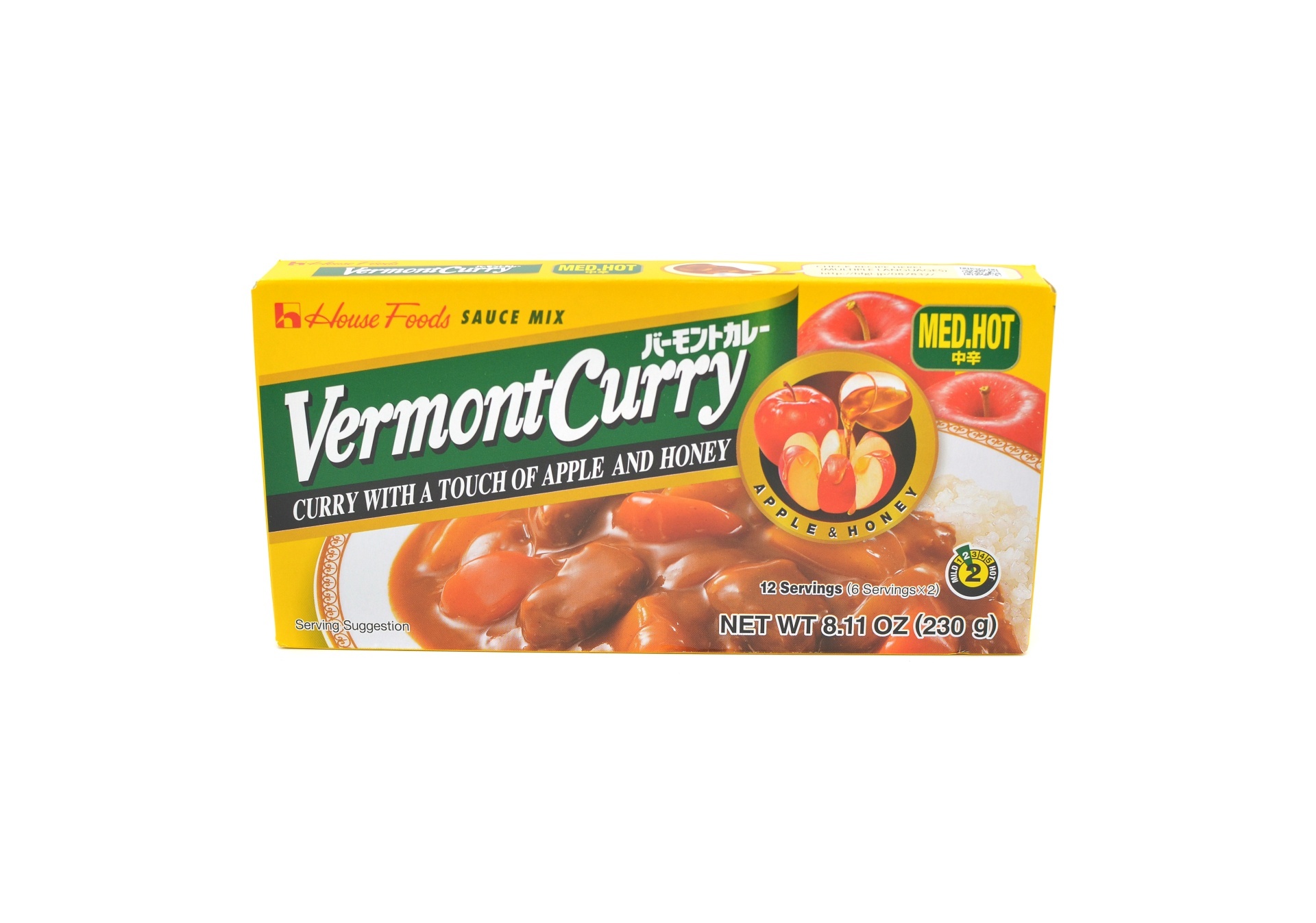 slide 1 of 1, House Foods Vermont Curry - Medium Hot, 8.1 oz