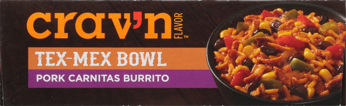 slide 9 of 10, Crav'n Flavor Pork Carnitas Burrito Tex-Mex Bowl, 10 oz