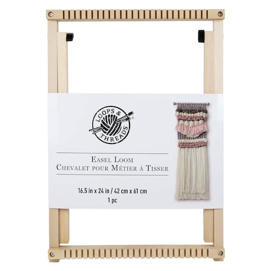 slide 1 of 3, Easel Loom By Loops & Threads, 16.5 in x 24 in
