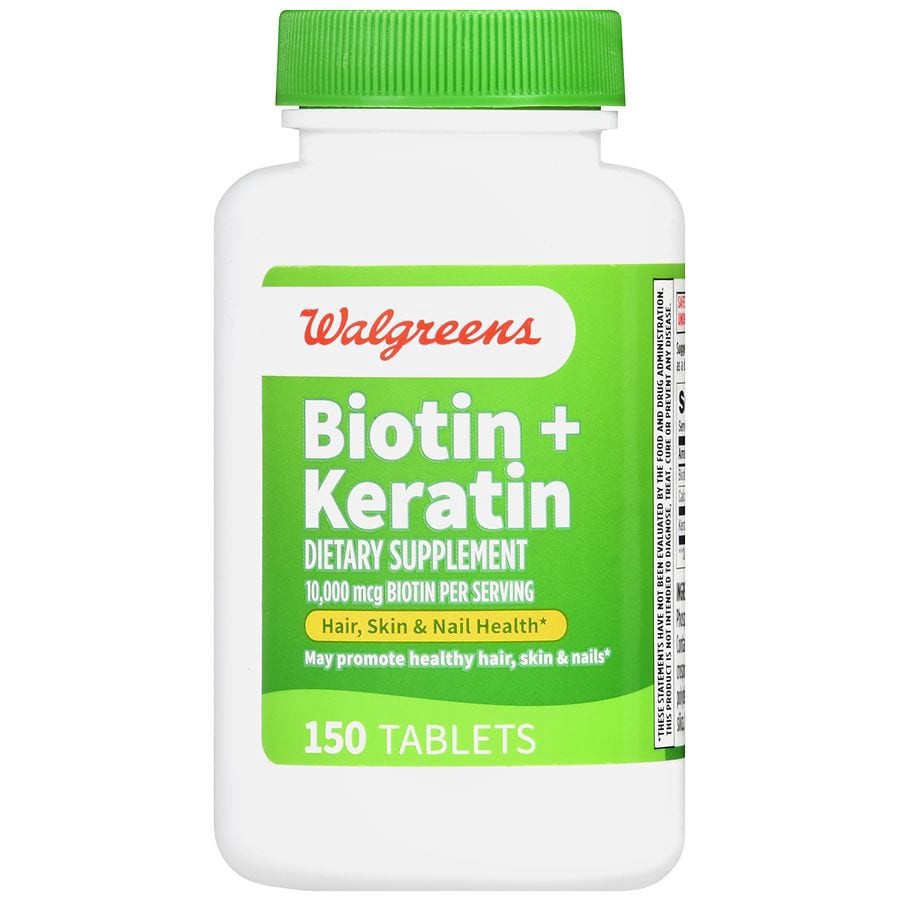 slide 2 of 5, Walgreens Biotin + Keratin, 150 ct