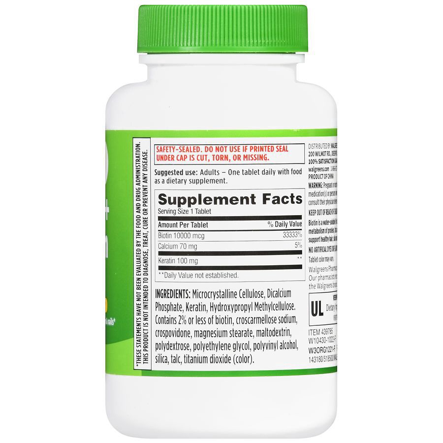 slide 3 of 5, Walgreens Biotin + Keratin, 150 ct