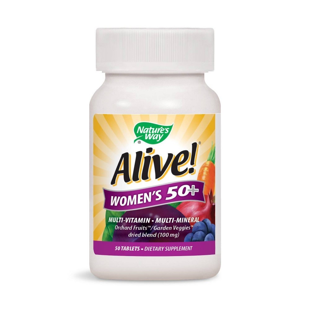 Nature's Way Alive Women's 50 Multivitamin Dietary Supplement Tablets ...