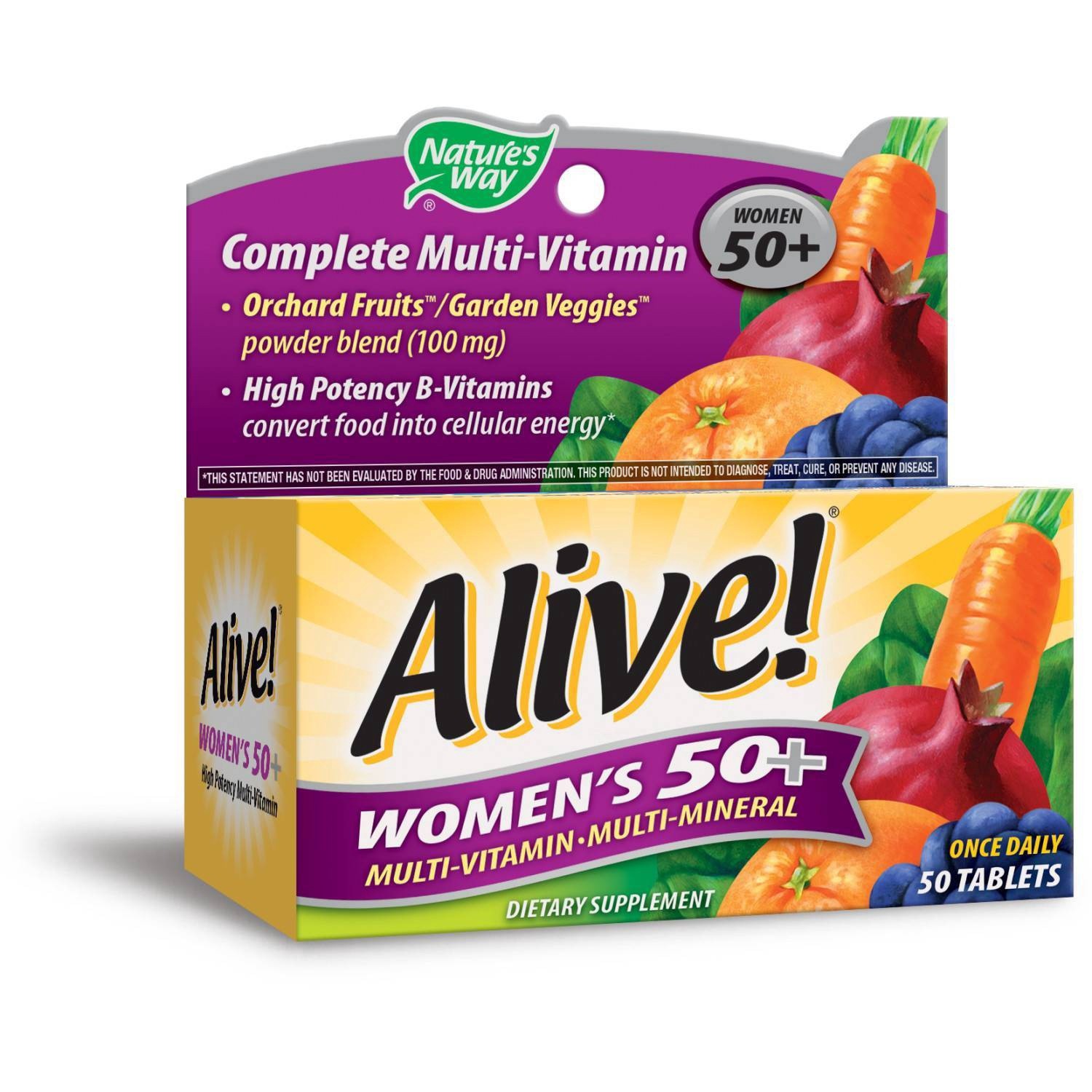 slide 1 of 3, Nature's Way Alive Women's 50 Multivitamin Dietary Supplement Tablets, 50 ct