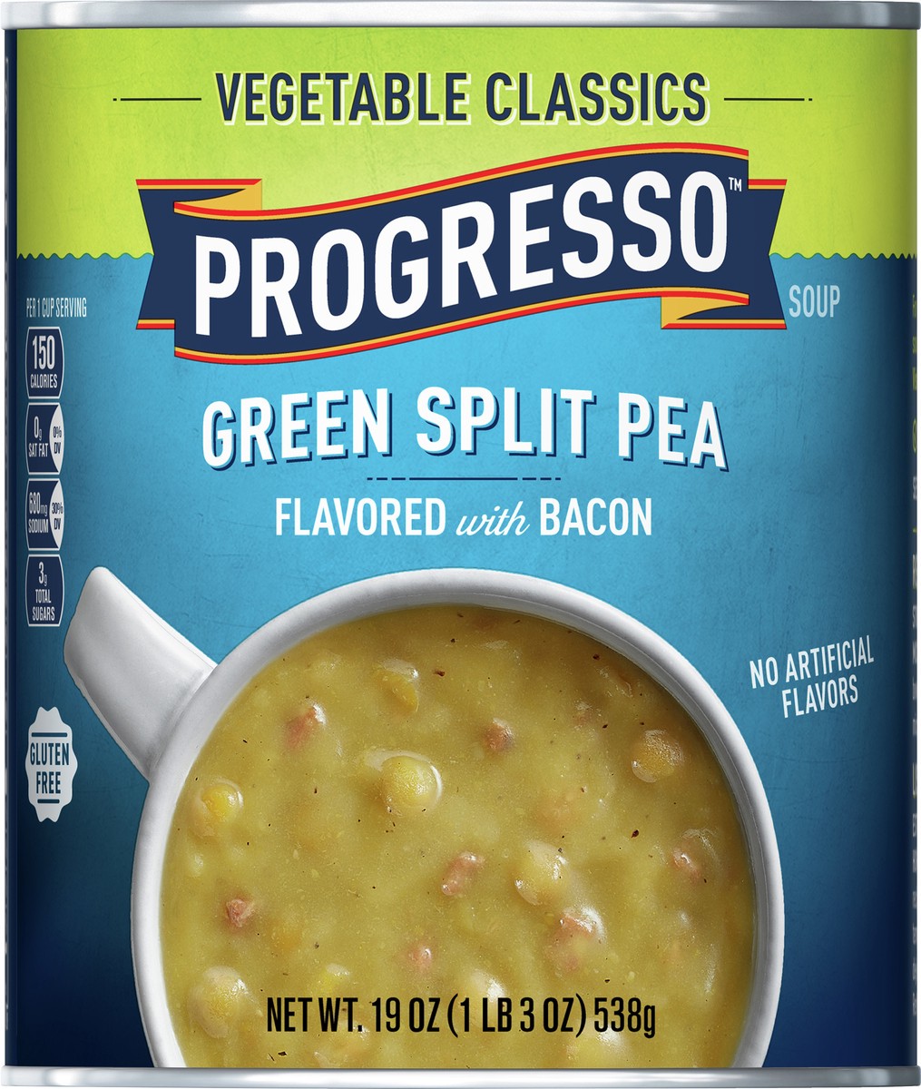 slide 3 of 9, Progresso Green Split Pea Soup, Vegetable Classics Canned Soup, Gluten Free, 19 oz, 19 oz