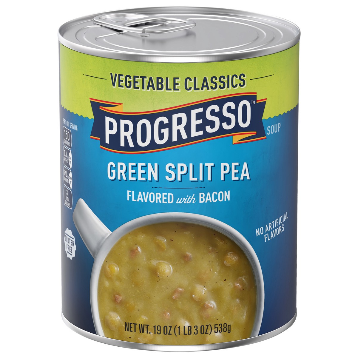 slide 1 of 9, Progresso Green Split Pea Soup, Vegetable Classics Canned Soup, Gluten Free, 19 oz, 19 oz